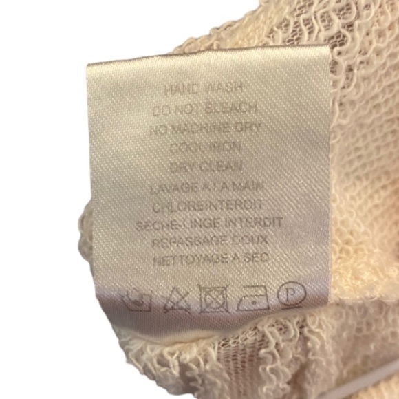 IRO Jeans Boho Distressed Raw Edge/Hem Cap Sleeve Sweatshirt Short Sleeve Top L - Picture 10 of 13